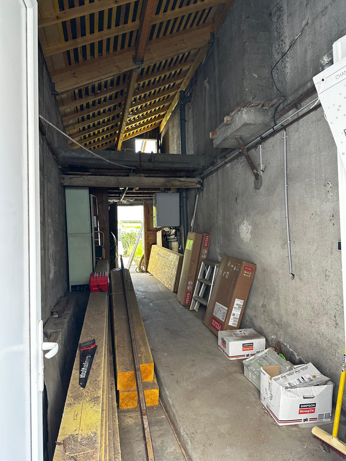 Espace brut avant travaux du projet Loft à Angers