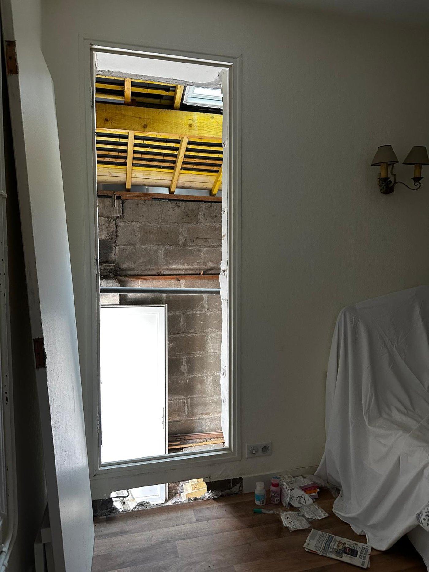 Meuble vasque sur mesure, projet Lafayette